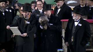 Groundhog Day 2024 Punxsutawney Phil makes prediction for early spring [upl. by Attiuqehs102]