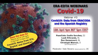 ERAEDTA Webinar on COVID19 3 Data from ERACODA and the Spanish Registry [upl. by Stelle]