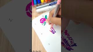 Easy Flower Painting Idea youtubeshortscreative shorts short ashortadaypaintingflowerpainting [upl. by Hayimas]