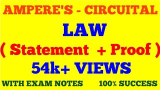 AMPERES CIRCUITAL LAW  WITH EXAM NOTES [upl. by Jerrol]