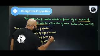 collegative property class 12th short video by Sudhanshu sir [upl. by Melton42]