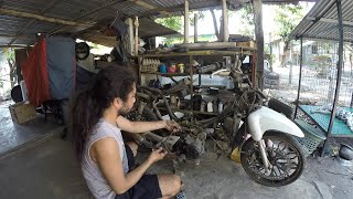 wave 125 restoration P1  Honda Wave [upl. by Aivil630]