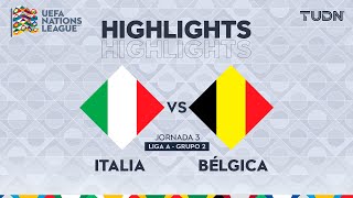 HIGHLIGHTS  Italia vs Bélgica  UEFA Nations League 2024  TUDN [upl. by Iew778]