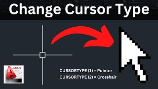 Change your Cursor Type QUICK amp EASY  AutoCAD [upl. by Emmett206]