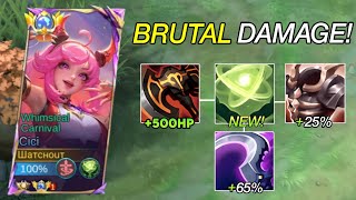 NEW HERO CICI BEST BUILD TO DOMINATE LATE GAME BRUTAL DAMAGE 🔥 [upl. by Annoeik]