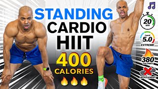 20 MIN CARDIO HIIT WORKOUT  ALL STANDING BURN 400 CALORIES  No Equipment No Repeats Full Body [upl. by Eiggam680]