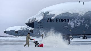 Inside US Air Force Frozen Base Flying Gigantic Tanker Planes [upl. by Ellekcir]