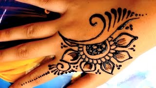 ᴴᴰ Mehndi henna tangan simple motif flower [upl. by Nylaf]