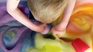 How to Make Soap Foam  for easy sensory play [upl. by Ellessig]