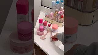 PINK SKINCARE ROUTINE 🩷✨ aesthetic skincare asmr asmrsounds preppy [upl. by Reger]