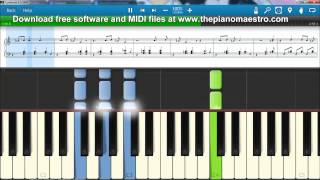 The Call  Regina Spektor  piano lesson with Synthesia [upl. by Vorfeld]