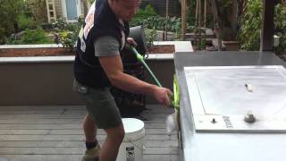 Applying Lithium Densifier to Concrete Bench Top [upl. by Gwenneth]