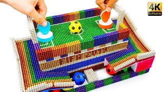 DIY  How To Build Fantasy Football Table Game With Magnetic Balls Satisfaction  Magnet Balls [upl. by Bueschel]