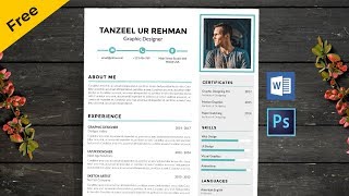 Free Resume  CV Template in Microsoft Word format  Cover Letter  Business Cards  Free Download [upl. by Bittner]