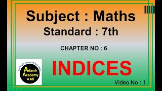 Indices Standard 7th [upl. by Downing201]