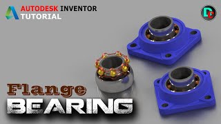 Autodesk Inventor tutorial  Flange Bearing [upl. by Jozef]