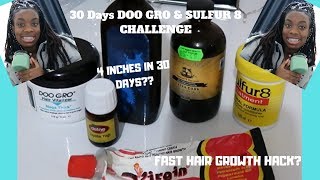 DIY HAIR GROWTH OIL FOR BLACK HAIR  DOO GRO amp SULFUR 8 30 DAY FAST HAIR GROWTH CHALLENGE [upl. by Naivatco]