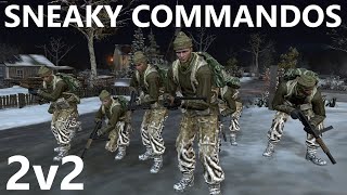 CoH2 2v2  SNEAKY COMMANDOS [upl. by Ayahsal]