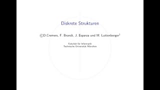 Diskrete Strukturen  Vorlesung 27  08022022 [upl. by Auof904]