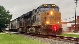 CSX L228 With Two Tier 4s and an EOT on the Lead Engine [upl. by Eiloj]