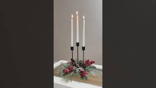 Transform a boring candlestick into festive decor for the holidays 🕯️shorts diy christmas [upl. by Bluefield130]