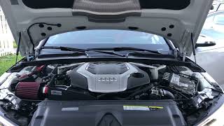 Audi S4 turbo sounds cold air intake KampN Turbo Noises  Just for fun [upl. by Eba]