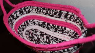 How to make a Fabric BasketBowl [upl. by Tcideneb]