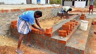 Stairs Techniques Giant BrickStairs Professionaly Build with CementStairs Construction [upl. by Greggs]