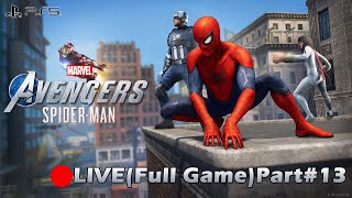 🔴LIVE Marvel Avengers SpiderMan DLC FULL GAME Part 13  PS5 [upl. by Ilhsa1]