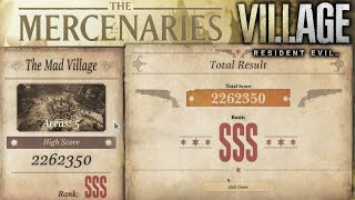 Resident Evil Village Mercenaries  The Mad Village SSS Rank Walkthrough [upl. by Atineb]