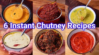 6 Instant Chutney Recipes  Perfect for Idli Dosa amp Steamed Rice  Multipurpose Chutney Recipes [upl. by Lachman504]