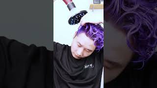 Testing instant hair color wax Color Hair Clay Get purple Hair without Hair Dye [upl. by Lerrehs]