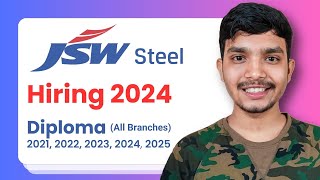 Jsw Steel Diploma Hiring 2024  Jindal Steel Works Dolvi  Polytechnic Walle [upl. by Lali]