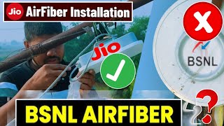 Jio Airfiber installation  BSNL Air Fiber Connection cut  Village instalation [upl. by Fagen896]