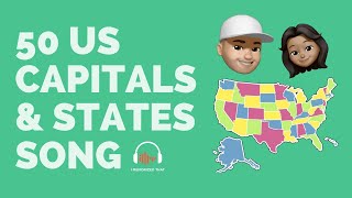 50 US Capitals and States Rap Song  Sing Learn Memorize Lyrics To Americas Geography Fast [upl. by Dahcir]