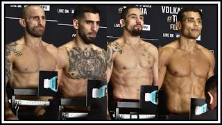 VOLKANOVSKI VS TOPURIA UFC 298 PESAGEM [upl. by Lahcear155]