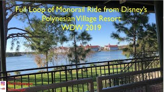 Disney World Monorail Ride from Disney’s Polynesian Resort Full Loop [upl. by Lyle827]