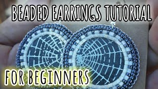 Beaded Earrings Tutorial for beginners [upl. by Walworth867]