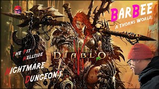 DiabloIV S4  One Day Old BarBee A Thorns World Can She Do A LVL 106 PIT [upl. by Searle]