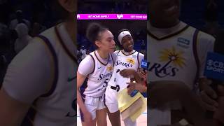 Dearica Hamby and Rickea Jackson postgame sideline interview [upl. by Ioves]