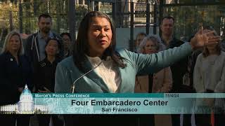 Announcement of New Partnership to Build Embarcadero Park [upl. by Mckinney226]