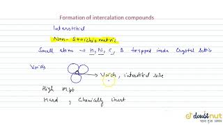 FORMATION OF INTERCALATION COMPOUNDS [upl. by Sidnarb706]