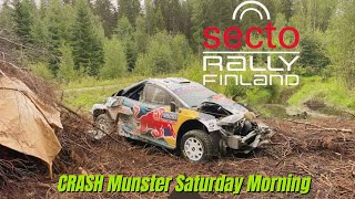 Secto Rally Finland 2024  Crash Grégoire Munster  HIGHLIGHTS Saturday Morning Loop Day 3 [upl. by Yvette]