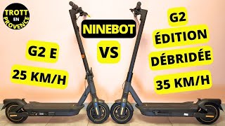 COMPARAISON DÉTAILLÉE NINEBOT G2 ÉDITION DÉBRIDÉE VS G2E KickScooter Powered by Segway [upl. by Aronson]