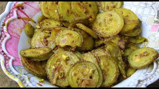 Traditional Village Style Ghee Karela Recipe  ghee karela fry  tribe cooking [upl. by Ahtis]