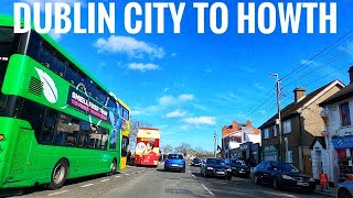 Driving Tour  Heuston Station to Howth  Dublin Ireland [upl. by Hoashis335]