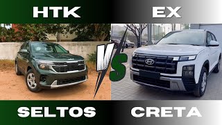 Hyundai Creta 2024 EX vs Kia Seltos HTK What you must KNOW BEFORE Deciding [upl. by Ssilem]