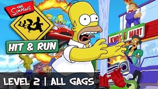 The Simpsons Hit And Run  Level 2 All Gags Collectible Guide [upl. by Ramma]