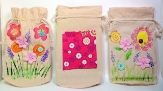 Painted and Embellished Canvas Bags make this with the kids [upl. by Tori]