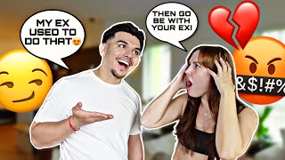 TELLING MY GIRLFRIEND quotMY EX USED TO DO THATquot TO SEE HER REACTION SHE DUMPED ME [upl. by Sybille]